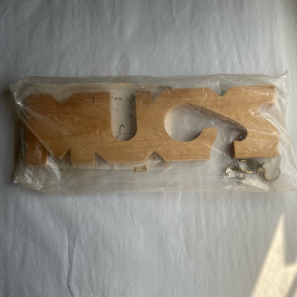 Vintage Wood Mugs Wall Rack Kit - NEW 15.25x4.25”